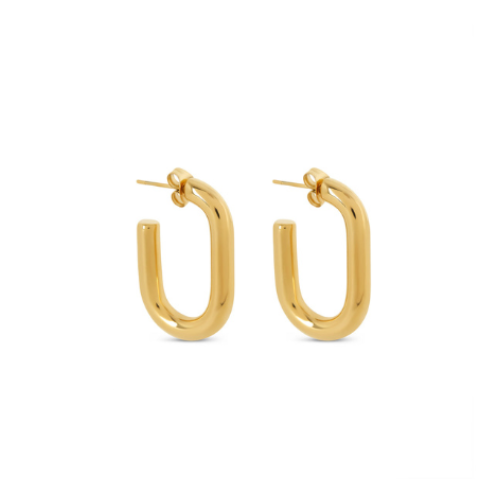 Pendientes de Asa Chapados en Oro de 18K