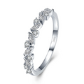 Anillo Gotas de Cristales de Circonita en Plata 925