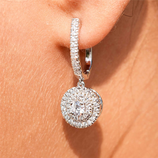 Pendientes Eternity Cravejados con Circonita
