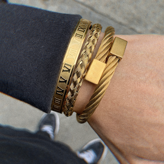Pulsera Roman Royal Chapada en Oro de 18K